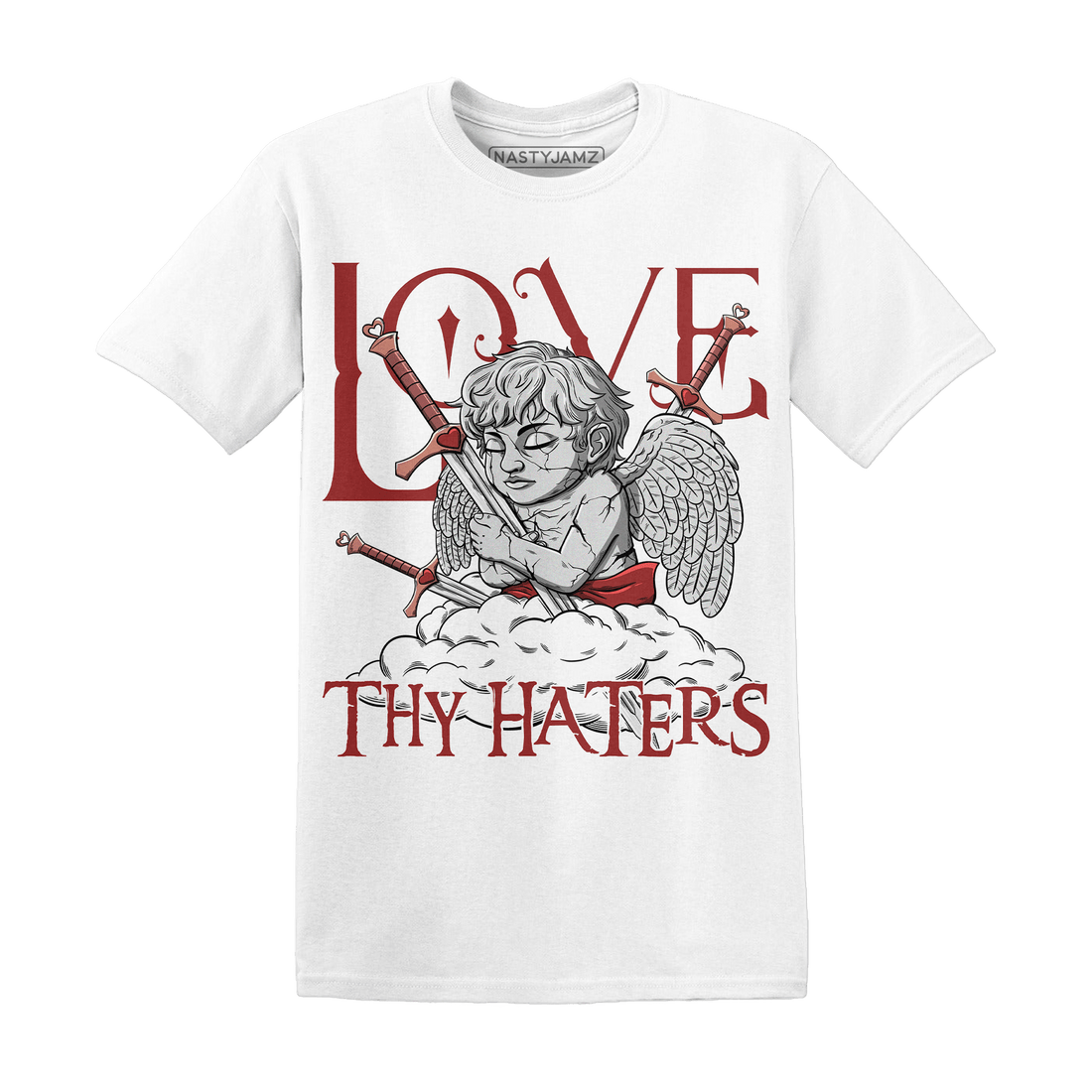 Dune Red 13s T Shirt Match Love Thy Haters Angel - NastyJamz