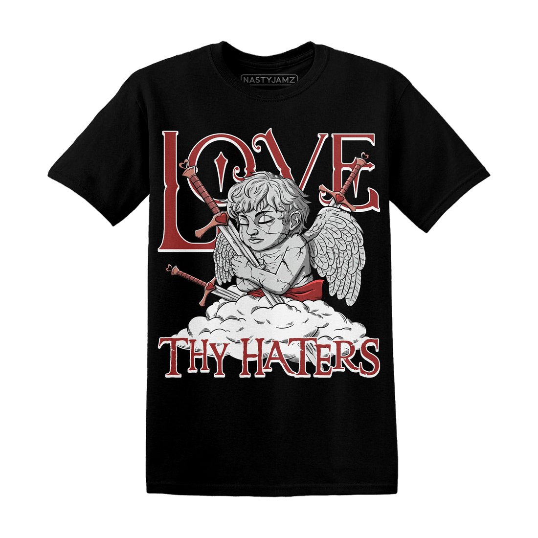 Dune Red 13s T Shirt Match Love Thy Haters Angel - NastyJamz