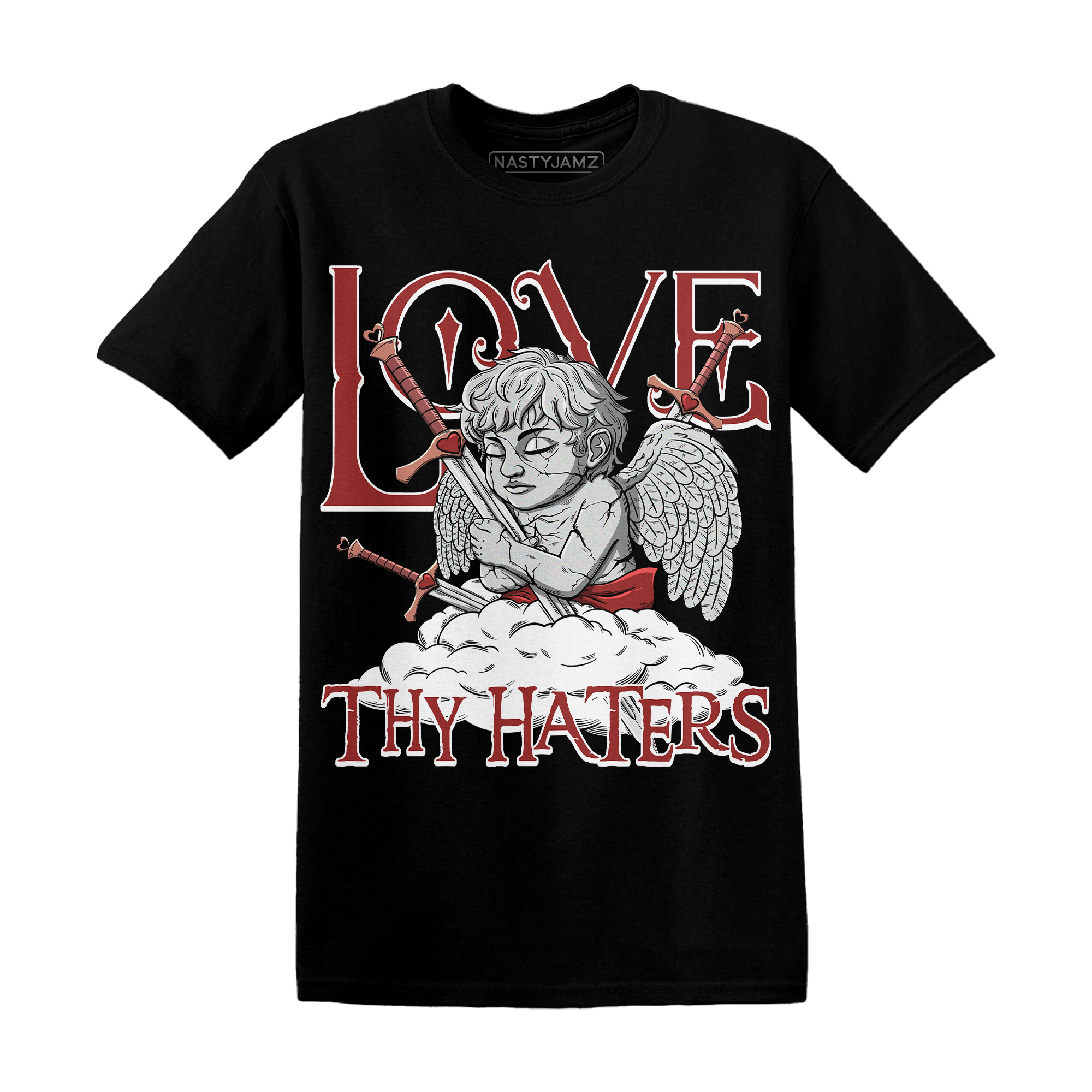 Dune Red 13s T Shirt Match Love Thy Haters Angel - NastyJamz