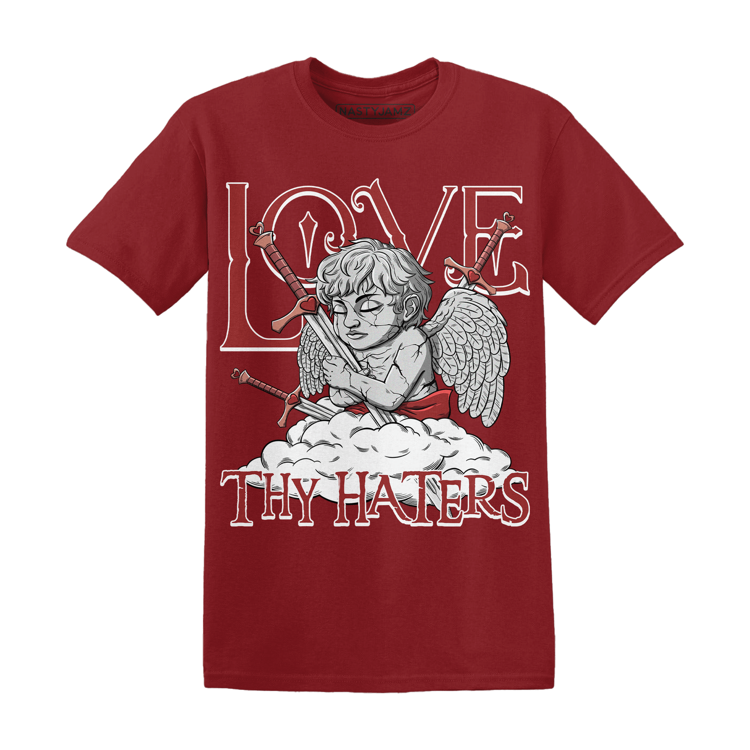 Dune Red 13s T Shirt Match Love Thy Haters Angel - NastyJamz