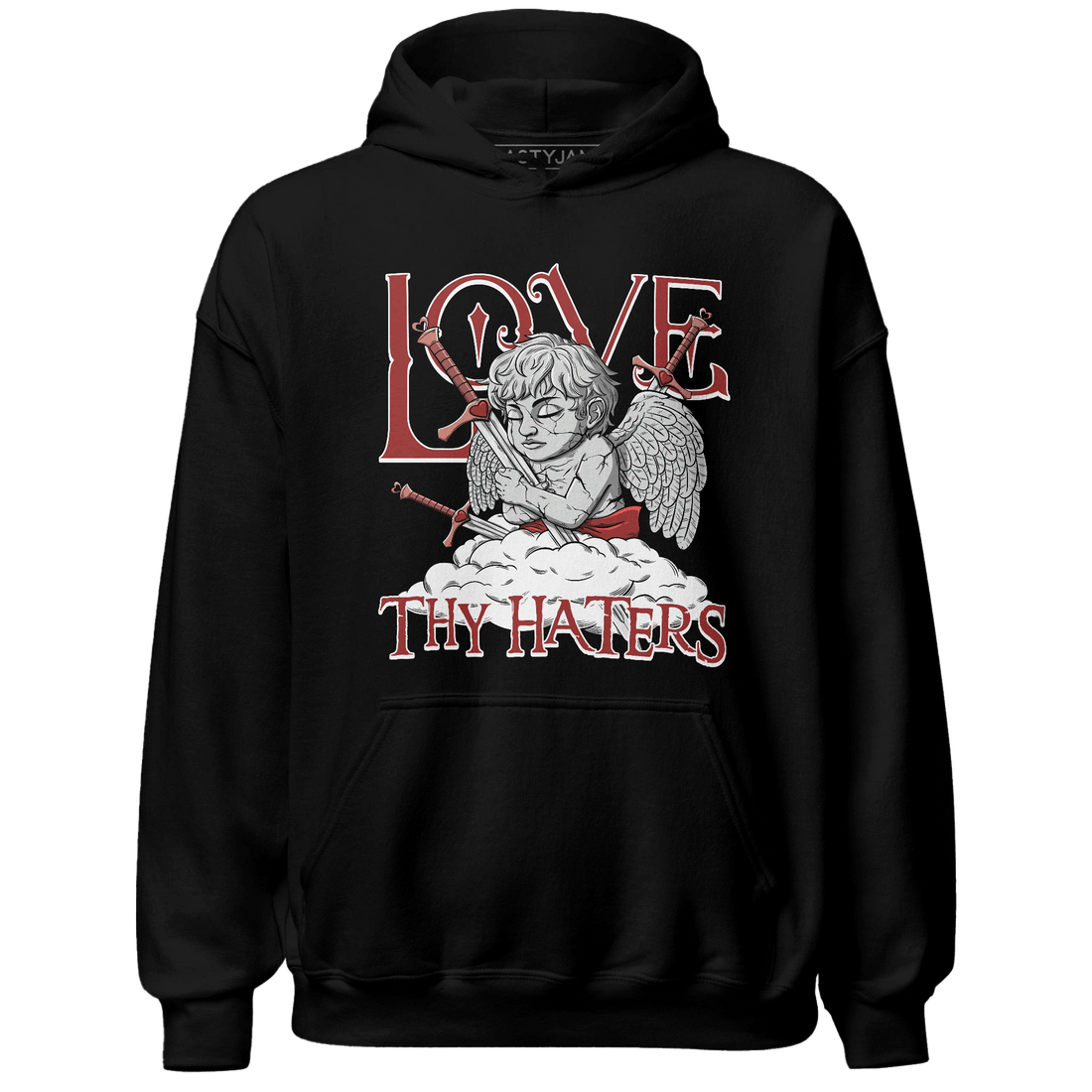Dune Red 13s Hoodie Match Love Thy Haters Angel - NastyJamz