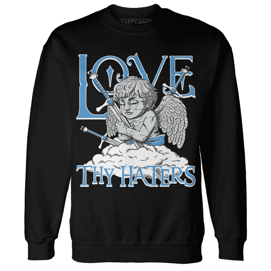 NastyJamz-Carolina-Blue-Univercitii-17s-Sweatshirt-Match-Love-Thy-Haters-Angel