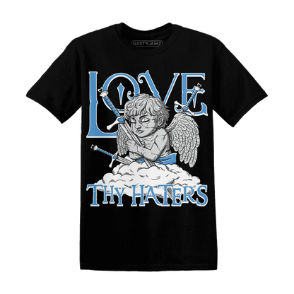 NastyJamz-Carolina-Blue-Univercitii-17s-T-Shirt-Match-Love-Thy-Haters-Angel