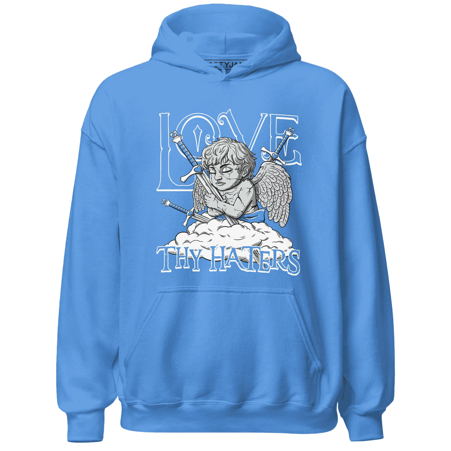 NastyJamz-Carolina-Blue-Univercitii-17s-Hoodie-Match-Love-Thy-Haters-Angel