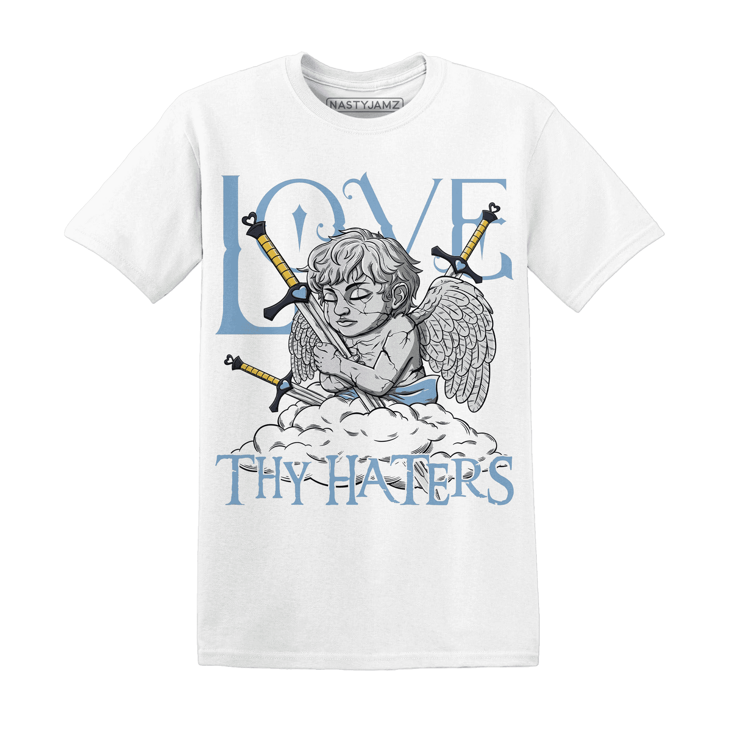 First In Flight 1s T Shirt Match Love Thy Haters Angel - NastyJamz