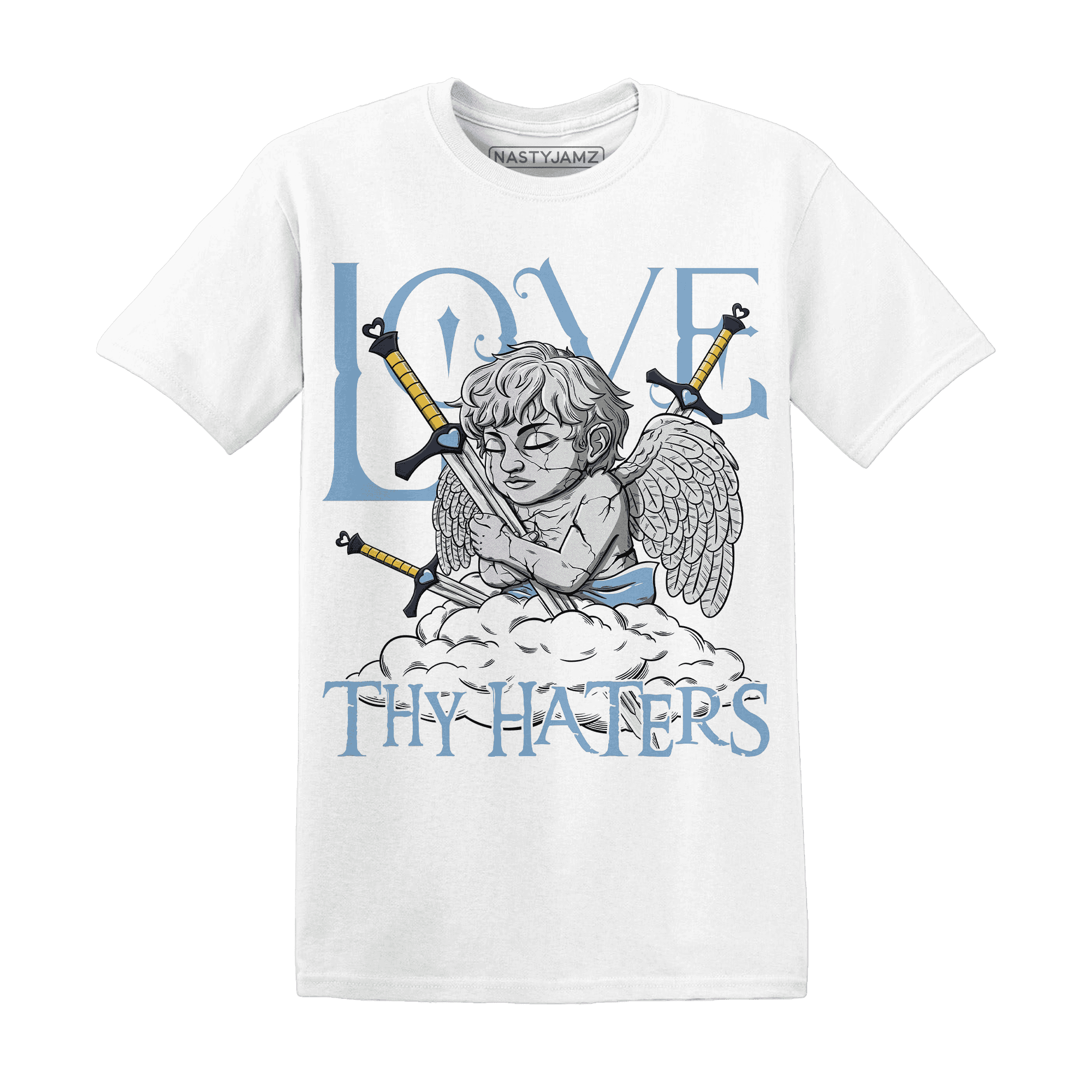 First In Flight 1s T Shirt Match Love Thy Haters Angel - NastyJamz