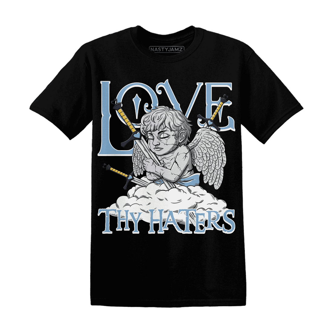 First In Flight 1s T Shirt Match Love Thy Haters Angel - NastyJamz
