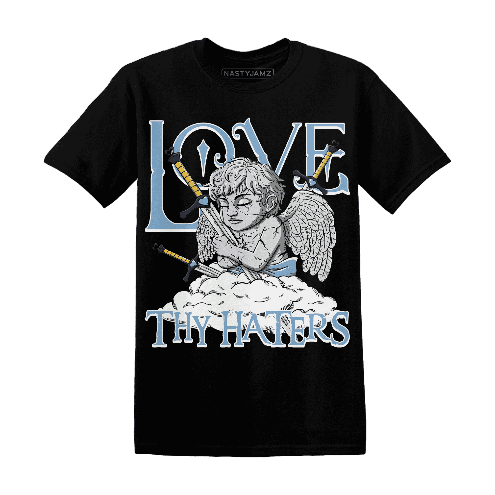 First In Flight 1s T Shirt Match Love Thy Haters Angel - NastyJamz