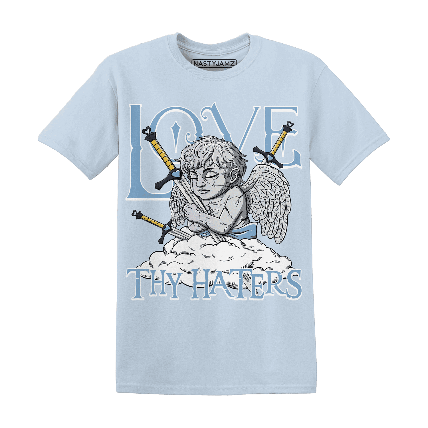 First In Flight 1s T Shirt Match Love Thy Haters Angel - NastyJamz