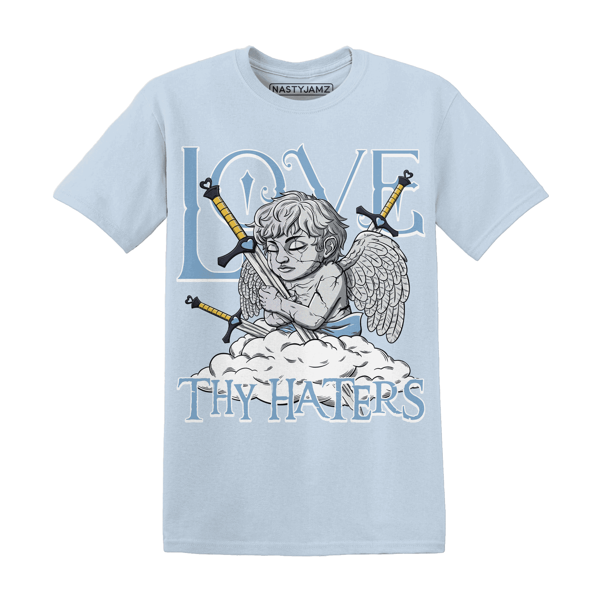 First In Flight 1s T Shirt Match Love Thy Haters Angel - NastyJamz