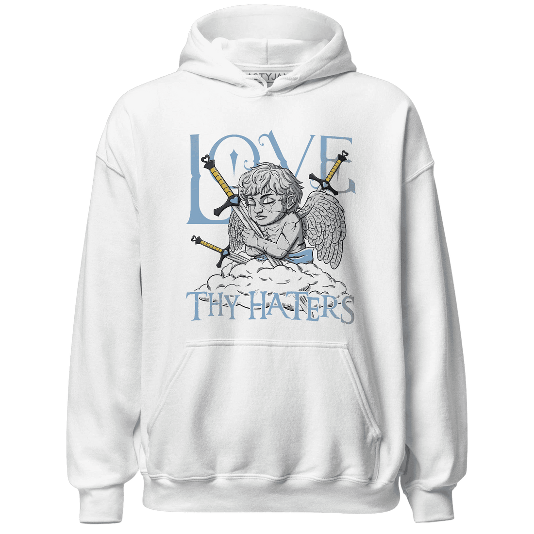 First In Flight 1s Hoodie Match Love Thy Haters Angel - NastyJamz