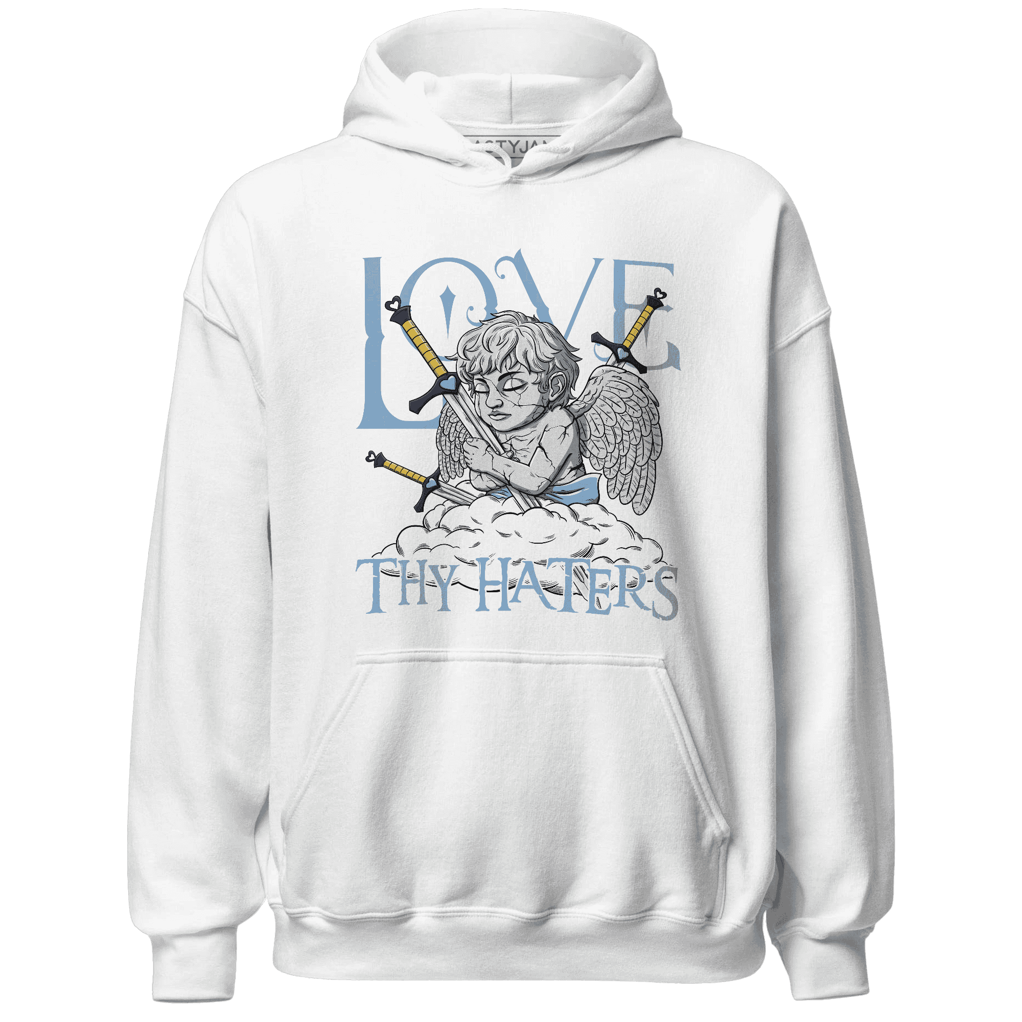 First In Flight 1s Hoodie Match Love Thy Haters Angel - NastyJamz