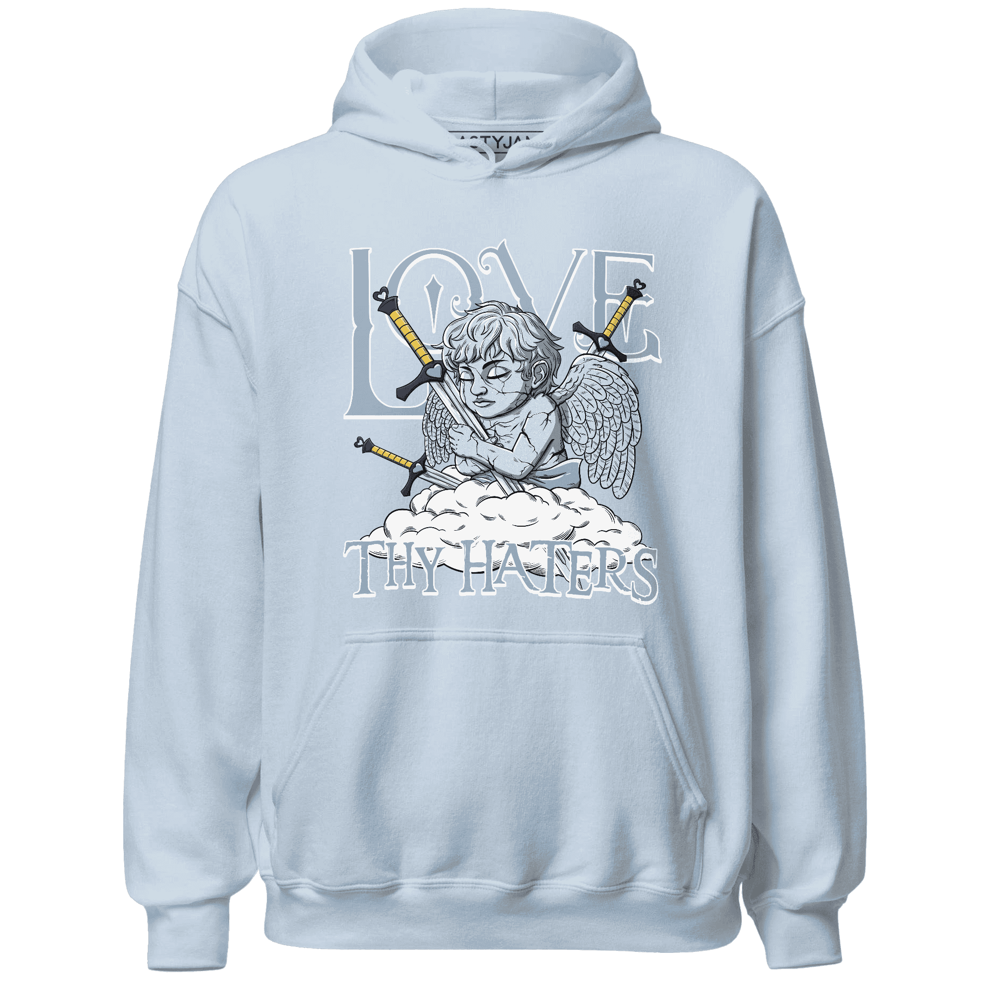 First In Flight 1s Hoodie Match Love Thy Haters Angel - NastyJamz