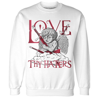 High 85 Metallic Burgundy 1s Sweatshirt Match Love Thy Haters Angel - NastyJamz