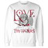 High 85 Metallic Burgundy 1s Sweatshirt Match Love Thy Haters Angel - NastyJamz