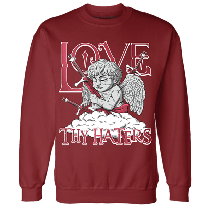 High 85 Metallic Burgundy 1s Sweatshirt Match Love Thy Haters Angel - NastyJamz
