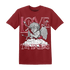 High 85 Metallic Burgundy 1s T Shirt Match Love Thy Haters Angel - NastyJamz