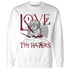 High White Team Red 1s Sweatshirt Match Love Thy Haters Angel - NastyJamz
