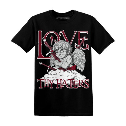 High White Team Red 1s T Shirt Love Thy Haters Angel - NastyJamz