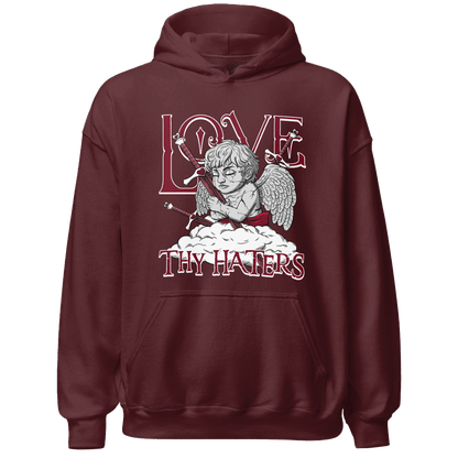 High White Team Red 1s Hoodie Match Love Thy Haters Angel - NastyJamz
