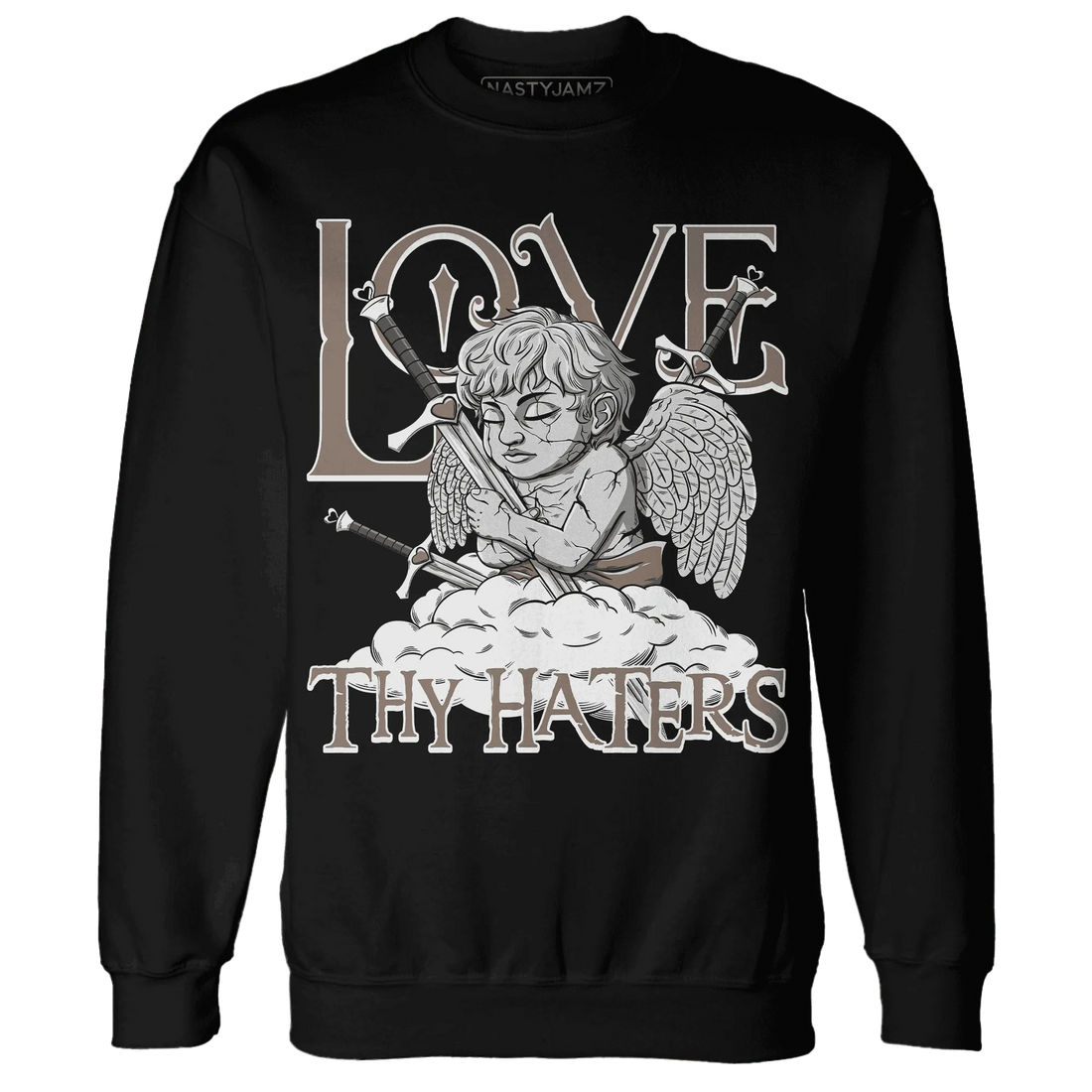 NastyJamz-Low-Mocha-1s-Sweatshirt-Match-Love-Thy-Haters-Angel
