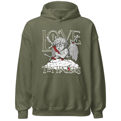 NastyJamz-Medium-Olive-1s-Hoodie-Match-Love-Thy-Haters-Angel