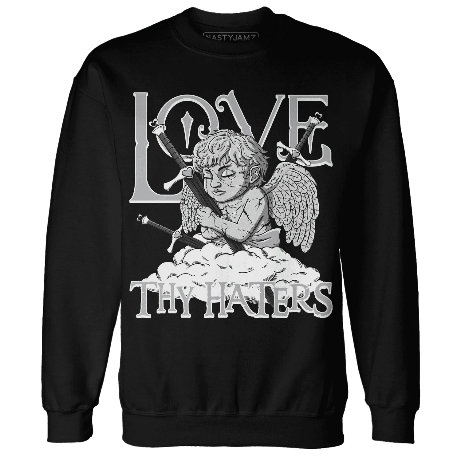 Wolf-Grey-1s-Sweatshirt-Match-Love-Thy-Haters-Angel