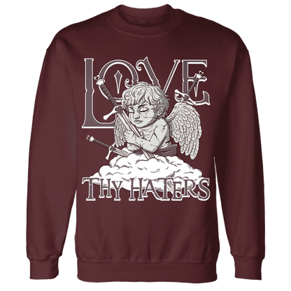 NastyJamz-Burgundy-Crush-3s-Sweatshirt-Match-Love-Thy-Haters-Angel