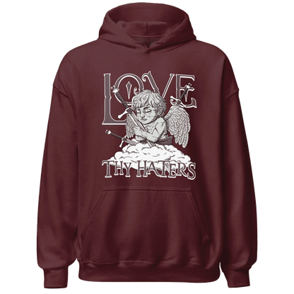 NastyJamz-Burgundy-Crush-3s-Hoodie-Match-Love-Thy-Haters-Angel