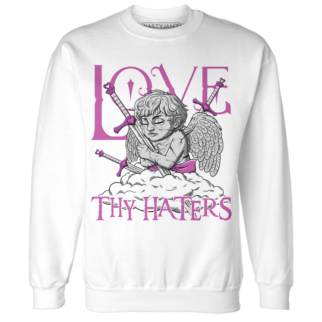 GS Hyper Violet 4s Sweatshirt Match Love Thy Haters Angel - NastyJamz