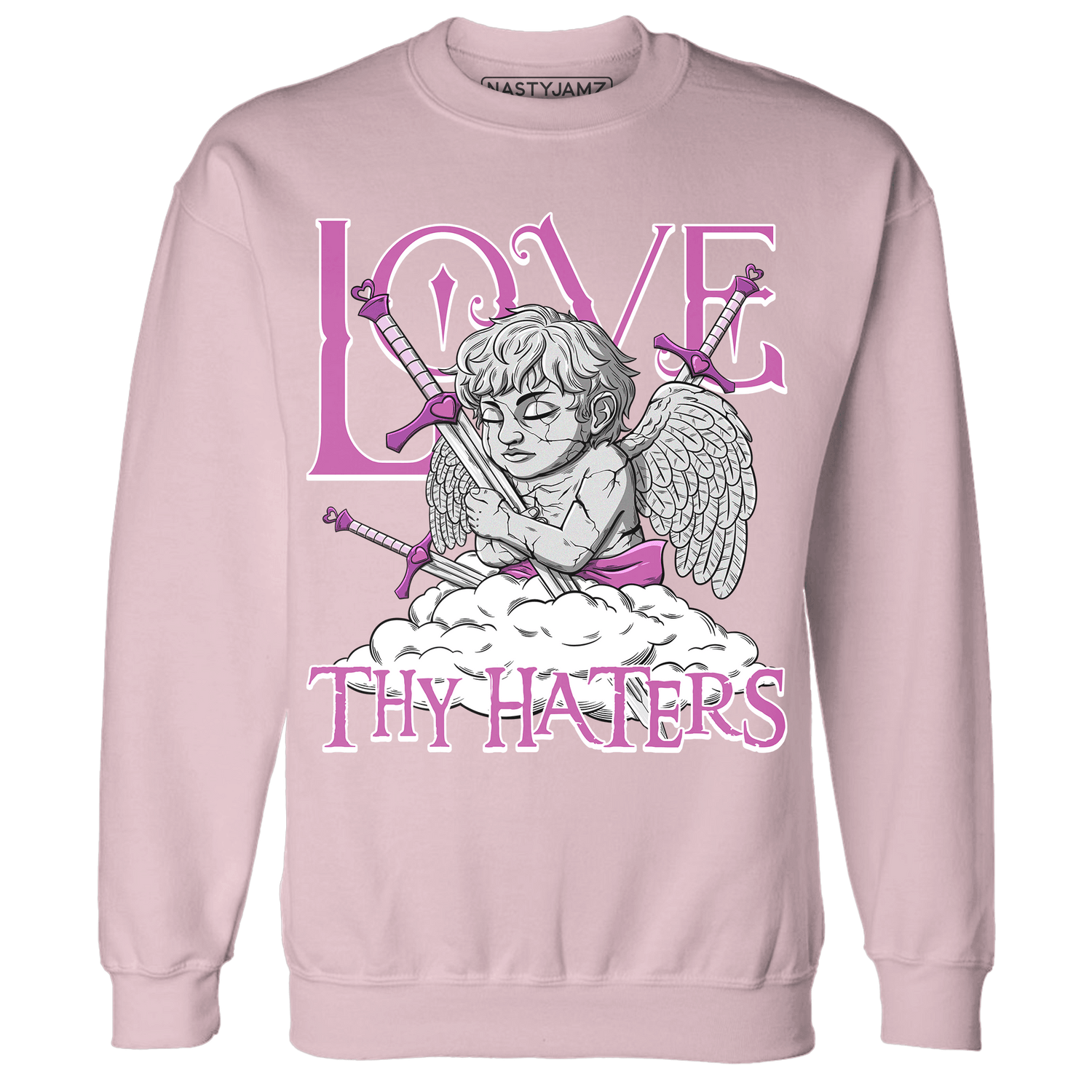 GS Hyper Violet 4s Sweatshirt Match Love Thy Haters Angel - NastyJamz