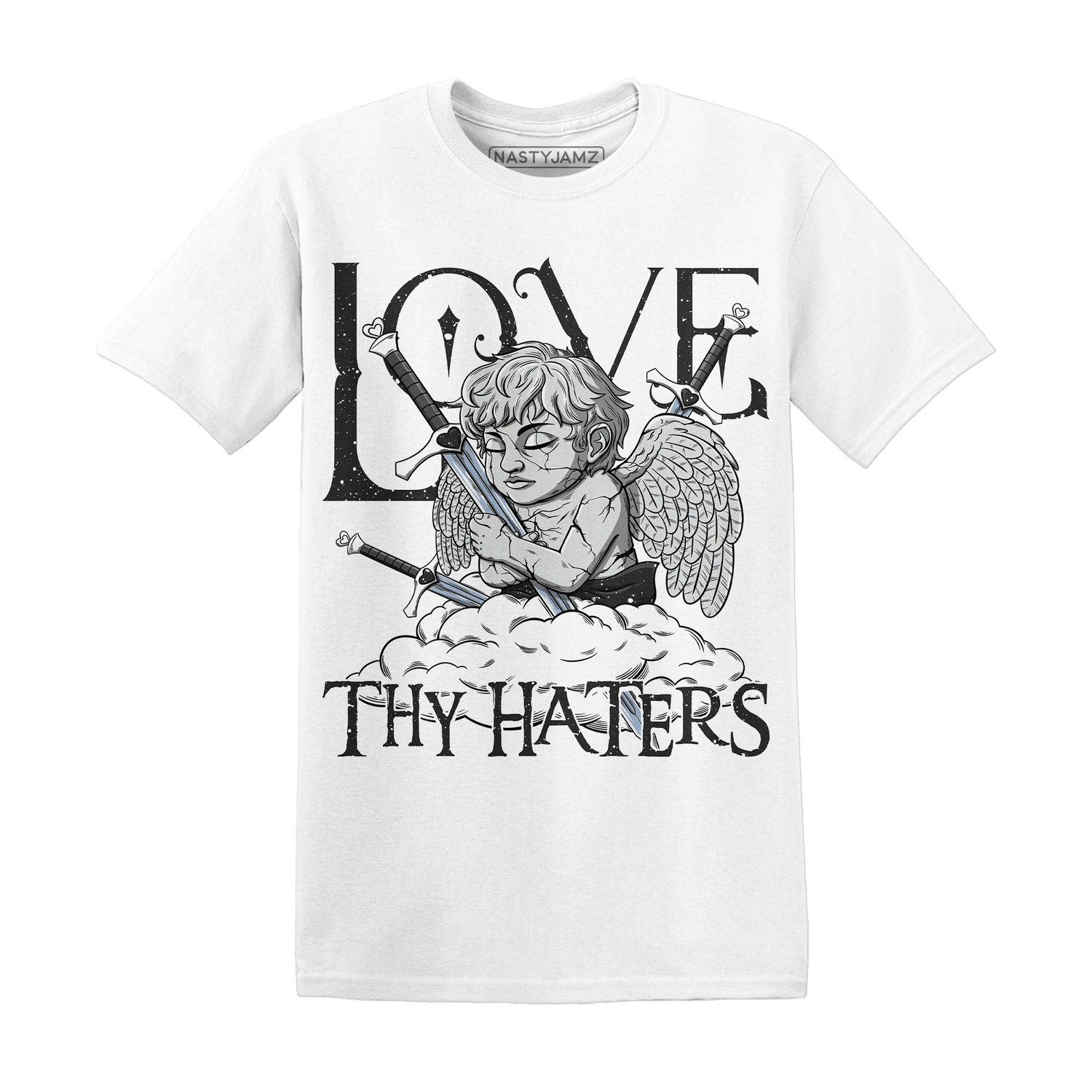 Reverse Oreo 6s T Shirt Match Love Thy Haters Angel - NastyJamz