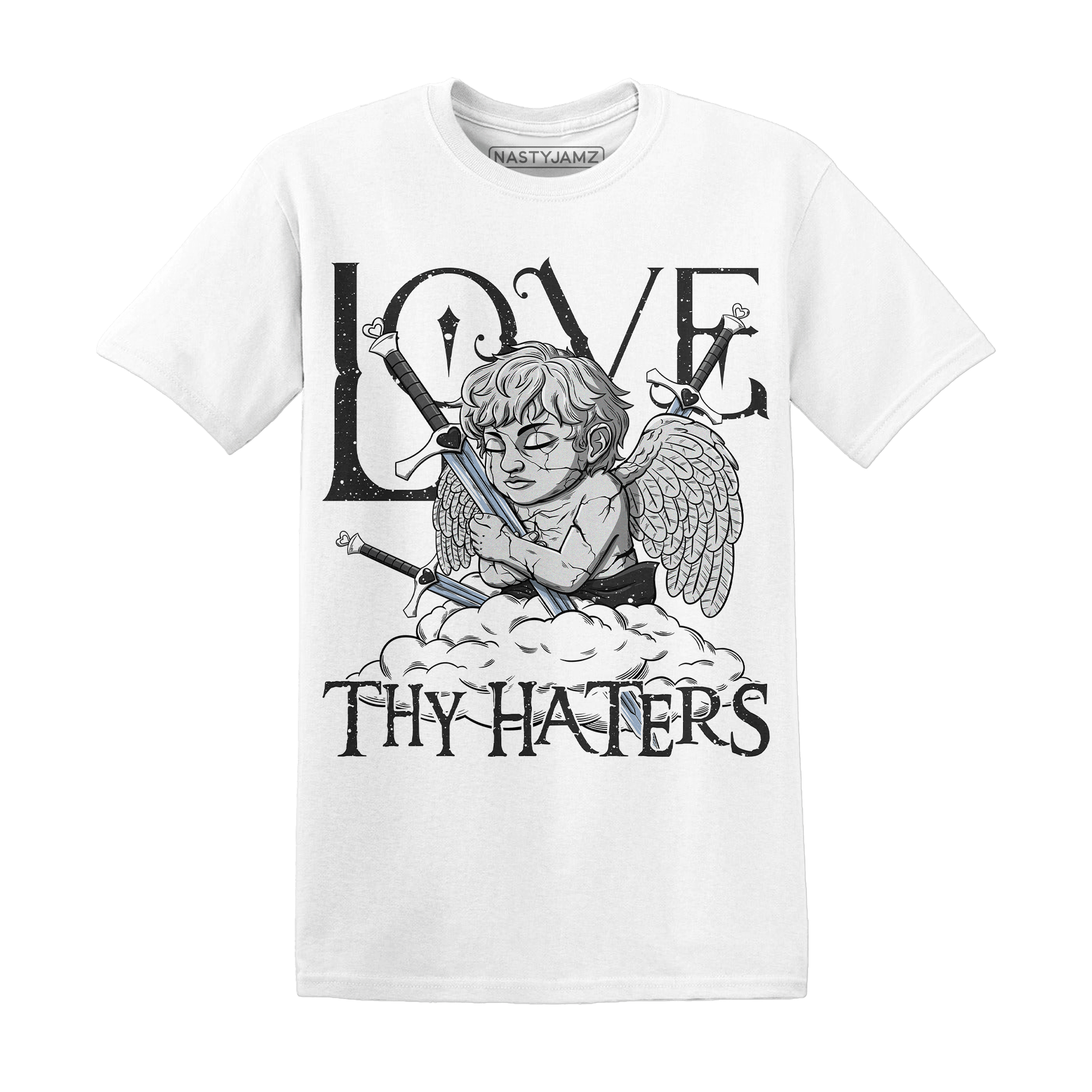 Reverse Oreo 6s T Shirt Match Love Thy Haters Angel - NastyJamz