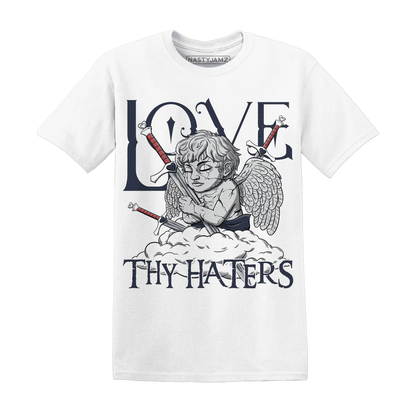 White-Navy-6s-T-Shirt-Match-Love-Thy-Haters-Angel
