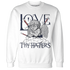 White-Navy-6s-Sweatshirt-Match-Love-Thy-Haters-Angel