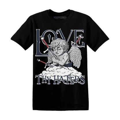 White-Navy-6s-T-Shirt-Match-Love-Thy-Haters-Angel