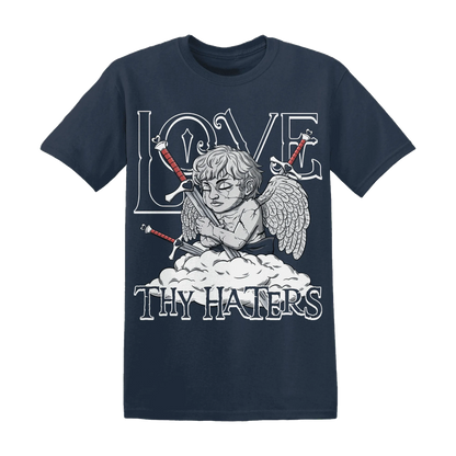 White-Navy-6s-T-Shirt-Match-Love-Thy-Haters-Angel