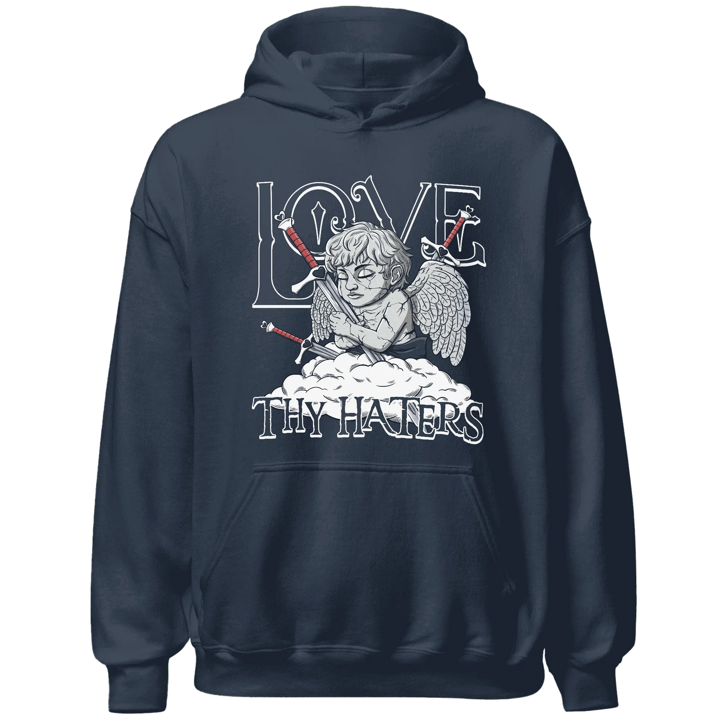 White-Navy-6s-Hoodie-Match-Love-Thy-Haters-Angel