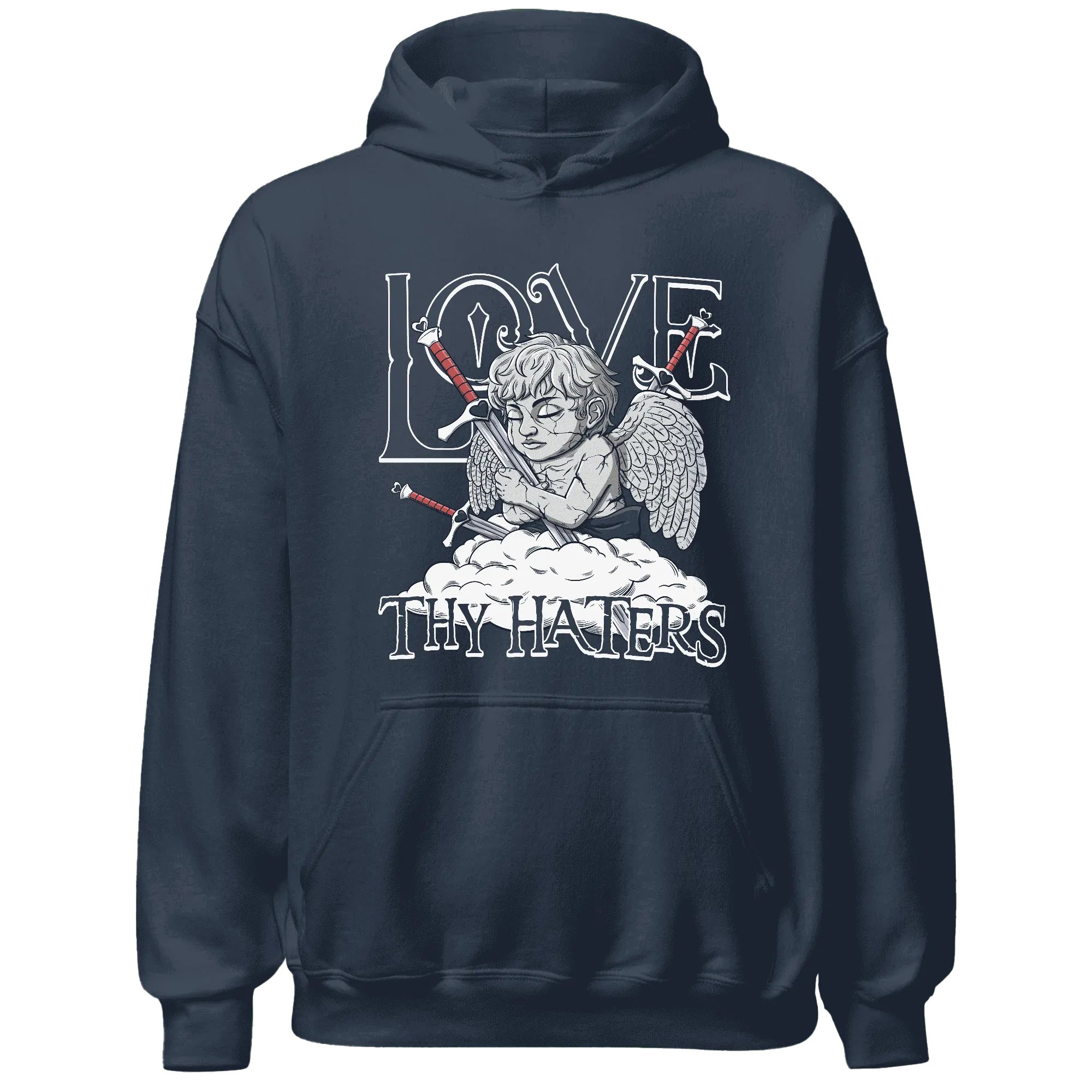 White-Navy-6s-Hoodie-Match-Love-Thy-Haters-Angel