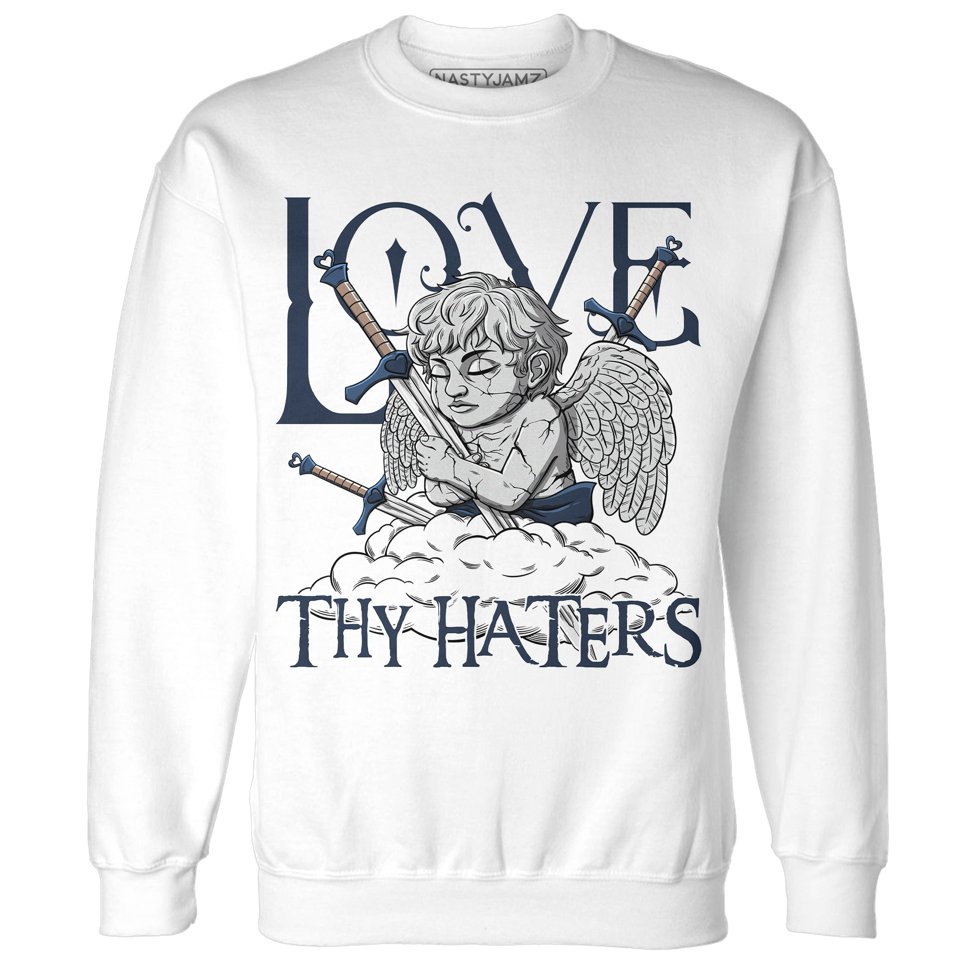 AM 1 86 Jackie RBS Sweatshirt Match Love Thy Haters Angel - NastyJamz