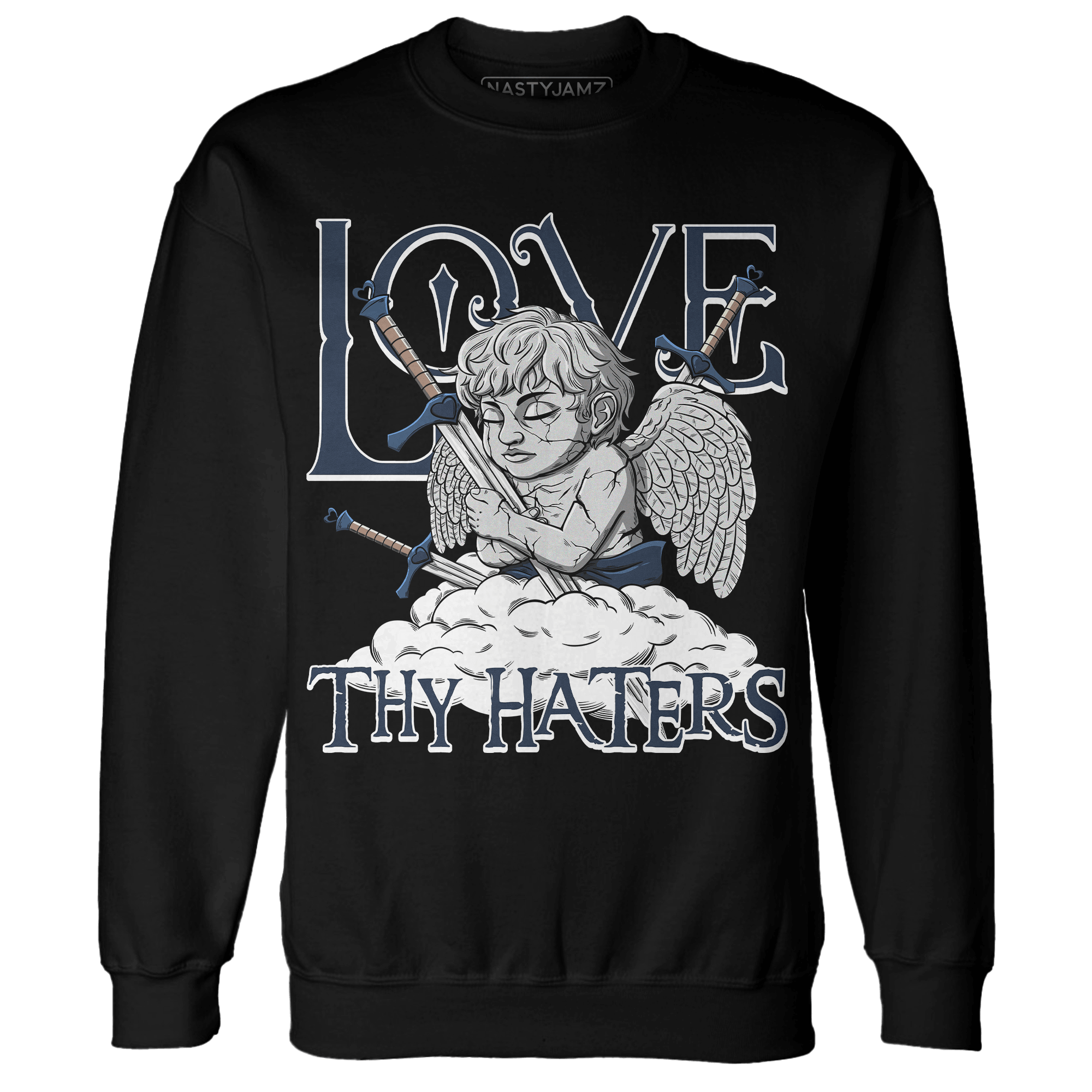 AM 1 86 Jackie RBS Sweatshirt Match Love Thy Haters Angel - NastyJamz