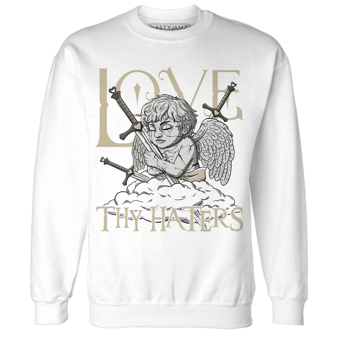 AM-1-Essential-Premium-NastyJamz-Sweatshirt-Match-Love-Thy-Haters-Angel