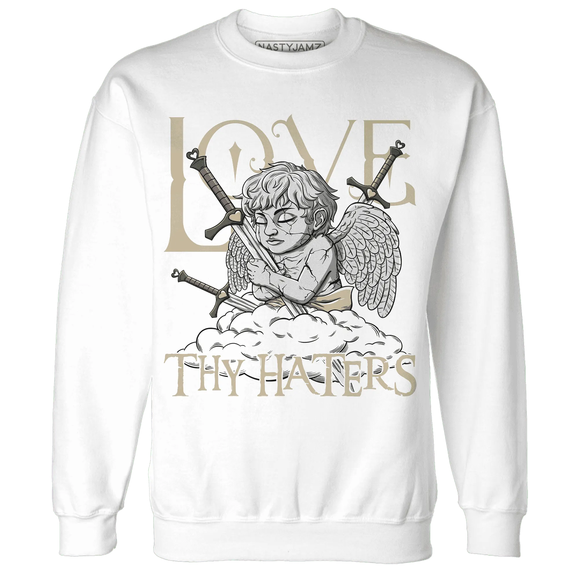 AM-1-Essential-Premium-NastyJamz-Sweatshirt-Match-Love-Thy-Haters-Angel