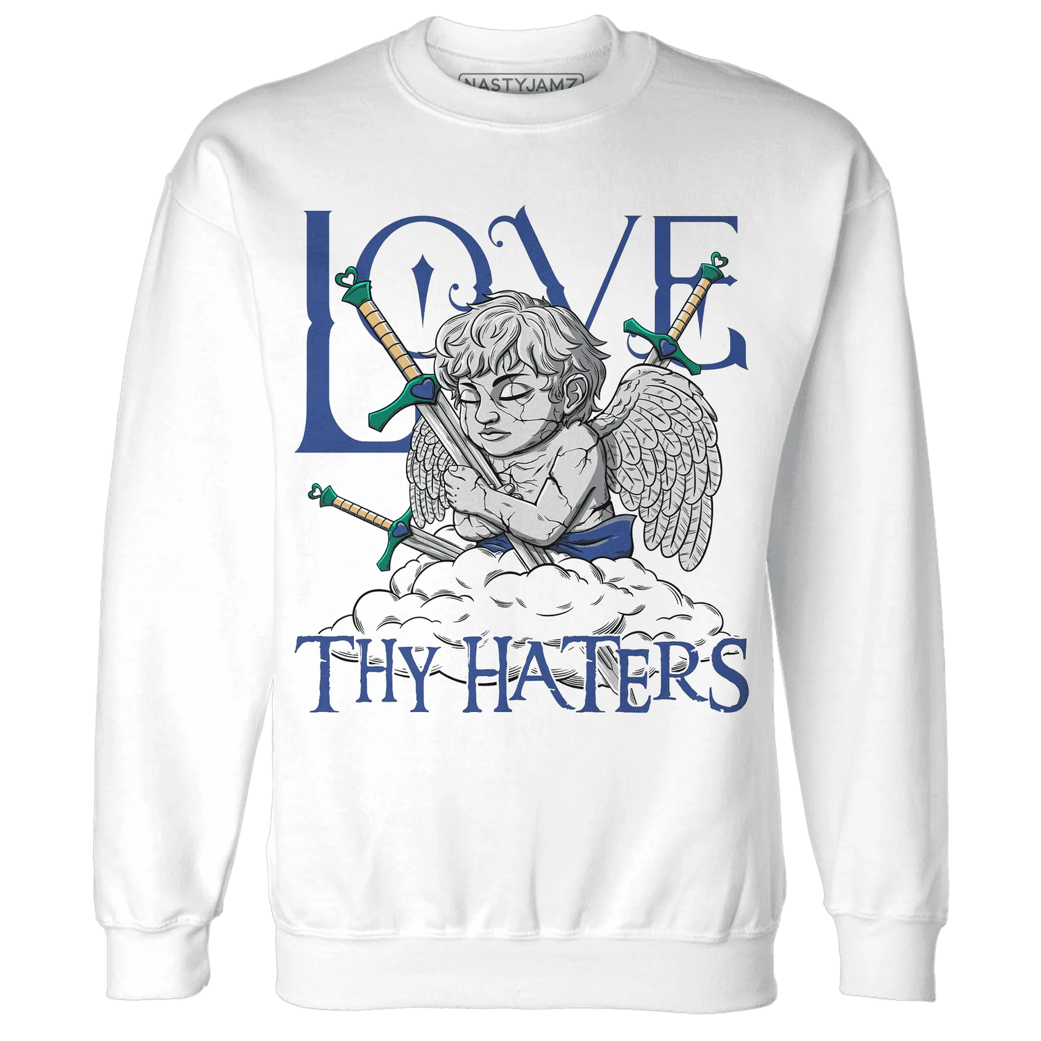 Dunk-Hyper-Royal-Malachite-NastyJamz-Sweatshirt-Match-Love-Thy-Haters-Angel