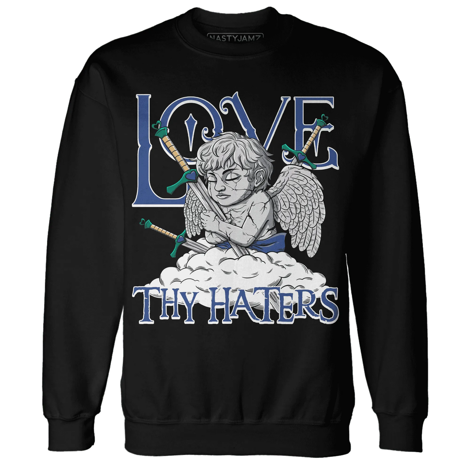 Dunk-Hyper-Royal-Malachite-NastyJamz-Sweatshirt-Match-Love-Thy-Haters-Angel