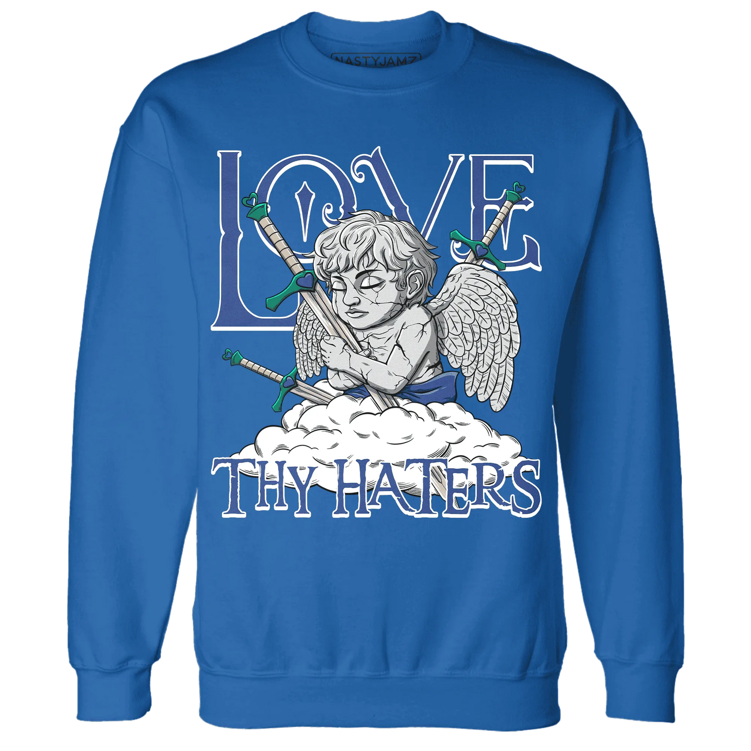 Dunk-Hyper-Royal-Malachite-NastyJamz-Sweatshirt-Match-Love-Thy-Haters-Angel