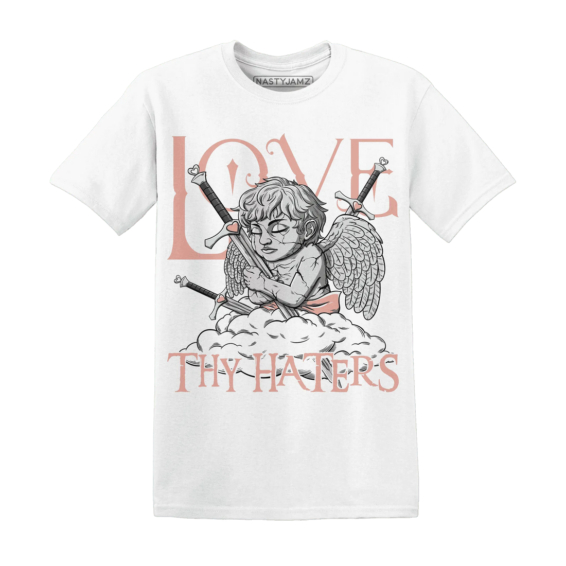 Dunk-Low-Glacier-Blue-Arctic-Orange-NastyJamz-T-Shirt-Match-Love-Thy-Haters-Angel