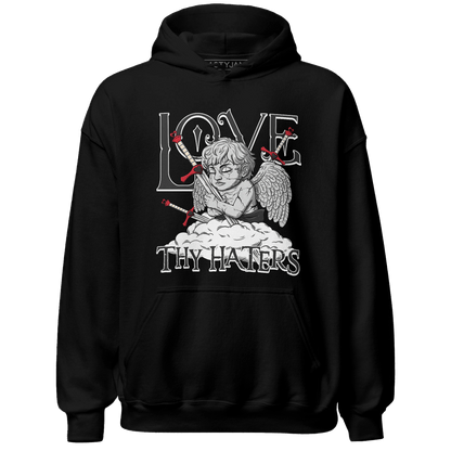 Jumman Jack University Red Hoodie Match Love Thy Haters Angel - NastyJamz