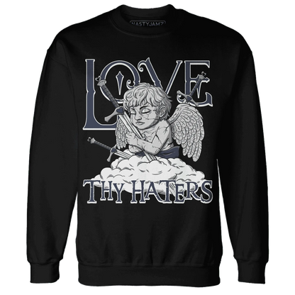 VaporMax-Plus-Midnight-Navy-White-Metallic-Silver-NastyJamz-Sweatshirt-Match-Love-Thy-Haters-Angel