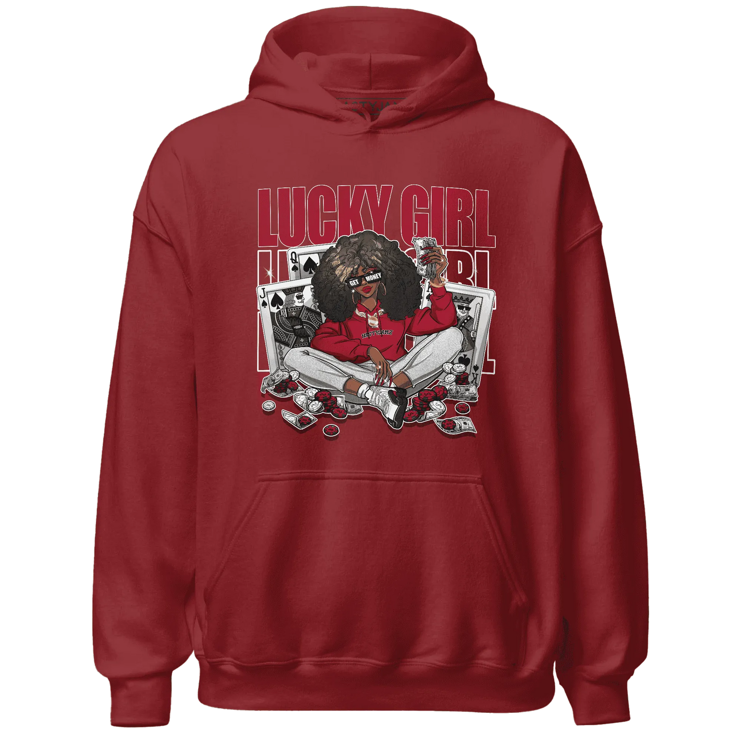 NastyJamz-Retro-Red-Taxi-12s-Hoodie-Match-Lucky-Girl